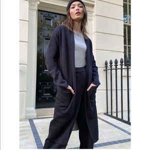 Babaton Lance Cardigan in navy and white lining